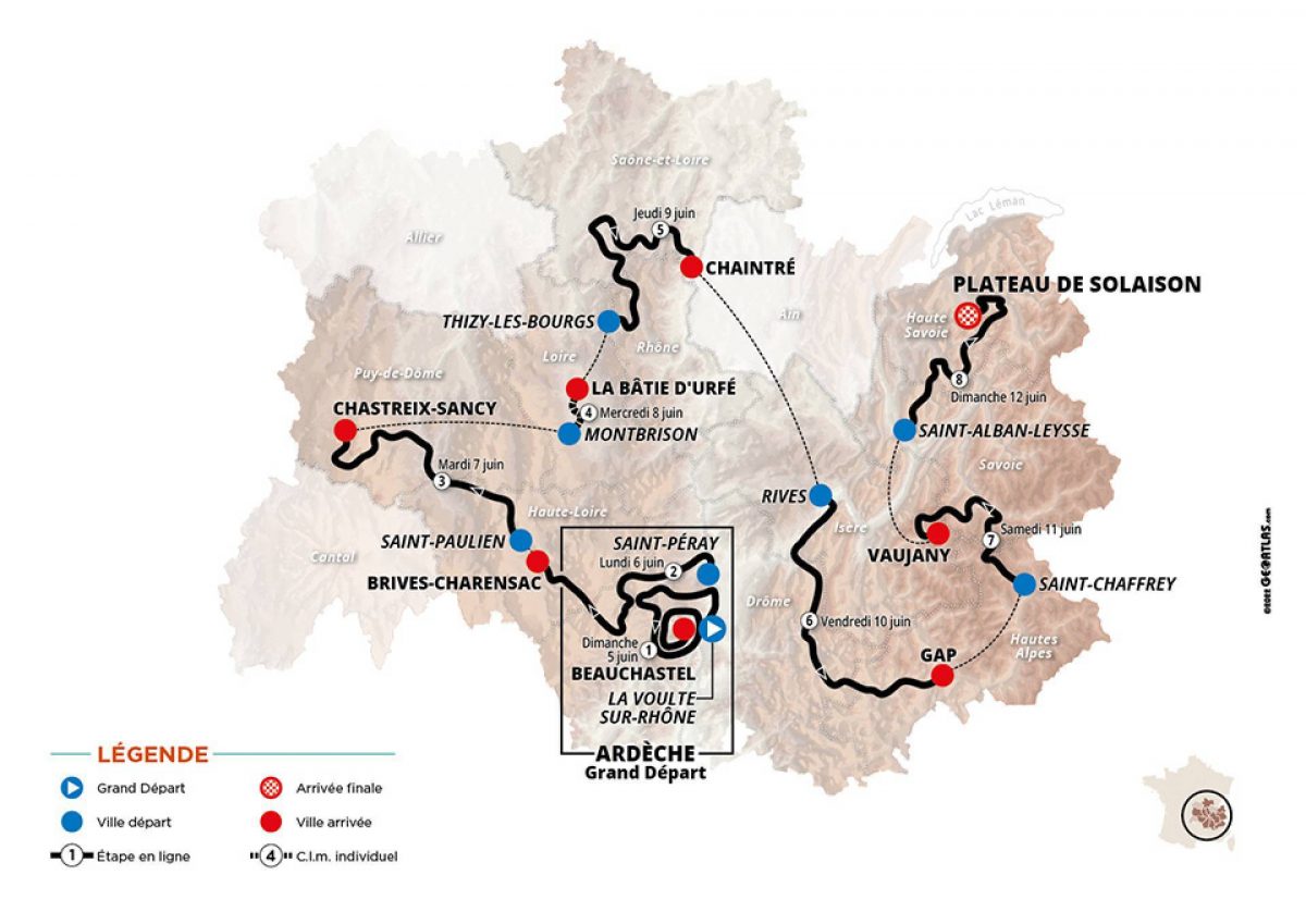 Recorrido del Critérium du Dauphiné 2022